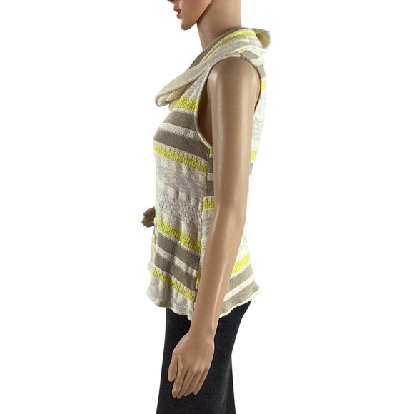 Dolan Left Coast Striped Sleeveless Knit Cowl Neck Top Small - Picture 4 of 7